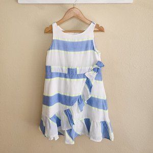White and Blue Striped Dress - Janie and Jack Size 5